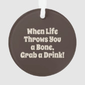 Saint Bernard Dog Pawty Animal Ornament (Rückseite)