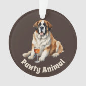 Saint Bernard Dog Pawty Animal Ornament (Vorderseite)