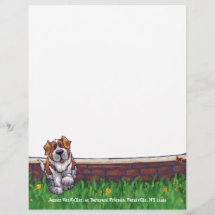 Saint Bernard Dog Personal Letterhead