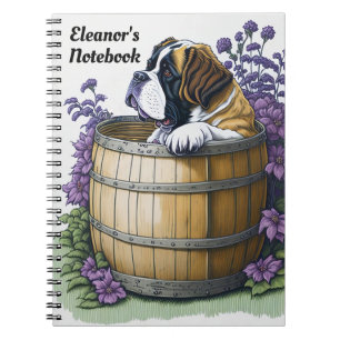 Saint Bernard Dog Personalisiert Notizblock