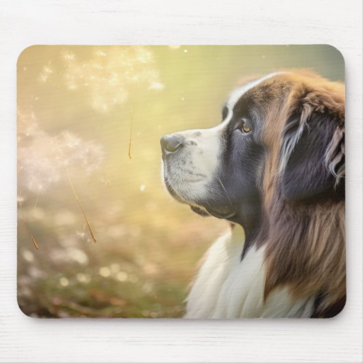 Saint Bernard Dog Pet Animal Tranquil Mousepad (Vorne)