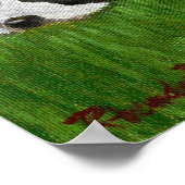 Saint Bernard Dog Portrait Poster (Ecke)