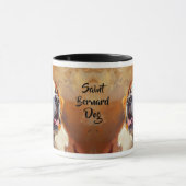 Saint Bernard Dog Portrait Tasse (Zentrum)