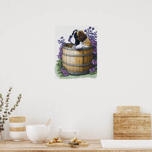 Saint Bernard Dog Poster (Küche)