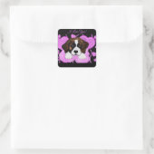 SAINT BERNARD DOG QUADRATISCHER AUFKLEBER (Tasche)