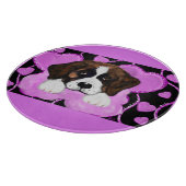 SAINT BERNARD DOG SCHNEIDEBRETT (Ecke)