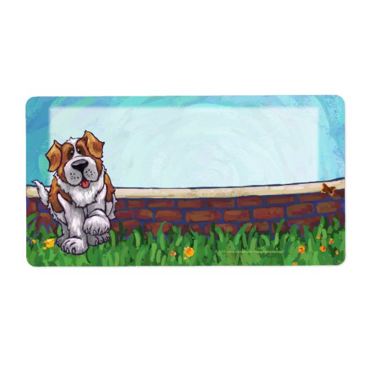 Saint Bernard Dog Shipping Labels (Vorne)