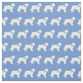 Saint Bernard Dog Silhouette Pet Light Blue Stoff (Muster)