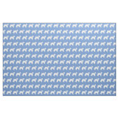 Saint Bernard Dog Silhouette Pet Light Blue Stoff (Fat Quarter (45,7 x 55,9 cm))