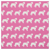 Saint Bernard Dog Silhouette Pet Pink Stoff (Muster)
