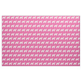 Saint Bernard Dog Silhouette Pet Pink Stoff (Fat Quarter (45,7 x 55,9 cm))