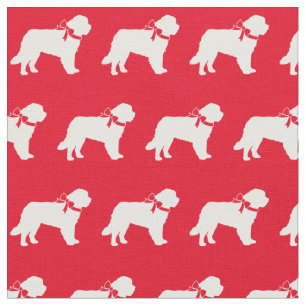 Saint Bernard Dog Silhouette Pet Red Stoff