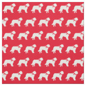 Saint Bernard Dog Silhouette Pet Red Stoff (Muster)