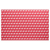 Saint Bernard Dog Silhouette Pet Red Stoff (Fat Quarter (45,7 x 55,9 cm))