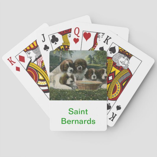 Saint Bernard Dog Spielkarten (Rückseite)