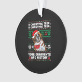 Saint Bernard Dog Weihnachten Funny Ornaments Paja Ornament (Vorderseite)