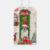Saint Bernard Dog Weihnachten Geschenkanhänger (Rückseite)