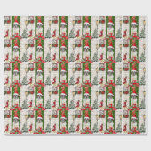 Saint Bernard Dog Weihnachten Geschenkpapier (Flach)