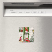 Saint Bernard Dog Weihnachten Magnet (In Situ (Geschirrspüler))