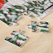 Saint Bernard Dog Weihnachten Puzzle (Seite)