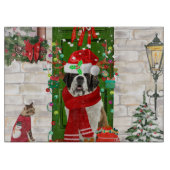 Saint Bernard Dog Weihnachten Schneidebrett (Vorderseite)