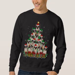 Saint Bernard Dog Weihnachtsbaum Familie Xmas Paja Sweatshirt