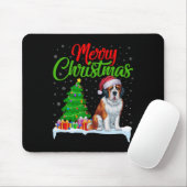Saint Bernard Dog Weihnachtsbaum Lichter Funny Xma Mousepad (Mit Mouse)