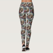 Saint Bernard Dog Weihnachtsfest Leggings (Rückseite)