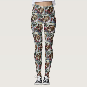 Saint Bernard Dog Weihnachtsfest Leggings