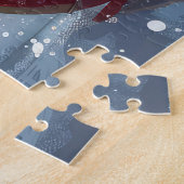 Saint Bernard Dog Weihnachtsfest Puzzle (Seite)