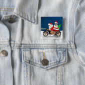 Saint Bernard Dog Weihnachtsmann Button (Beispiel)