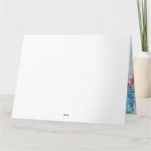 Saint Bernard Dog Weihnachtswagen Schnee Karte (Rückseite)