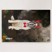 Saint Bernard Dog zu Halloween Puzzle (Horizontal)