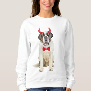 Saint Bernard Dog zu Halloween Sweatshirt