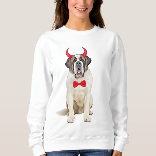 Saint Bernard Dog zu Halloween Sweatshirt (Vorderseite)