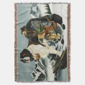 Saint Bernard Dog Zwarf Fantasy Decke (Vorderseite Vertikal)