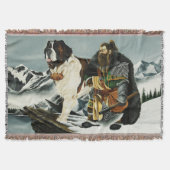 Saint Bernard Dog Zwarf Fantasy Decke (Vorderseite)