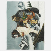 Saint Bernard Dog Zwarf Fantasy Fleecedecke (Vorderseite)