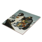 Saint Bernard Dog Zwarf Fantasy Fliese (Seite)