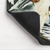 Saint Bernard Dog Zwarf Fantasy Mousepad (Ecke)