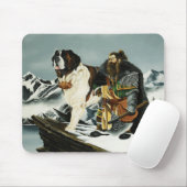 Saint Bernard Dog Zwarf Fantasy Mousepad (Mit Mouse)