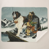 Saint Bernard Dog Zwarf Fantasy Sherpadecke (Vorderseite (Horizontal))