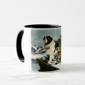 Saint Bernard Dog Zwarf Fantasy Tasse (Vorderseite Links)