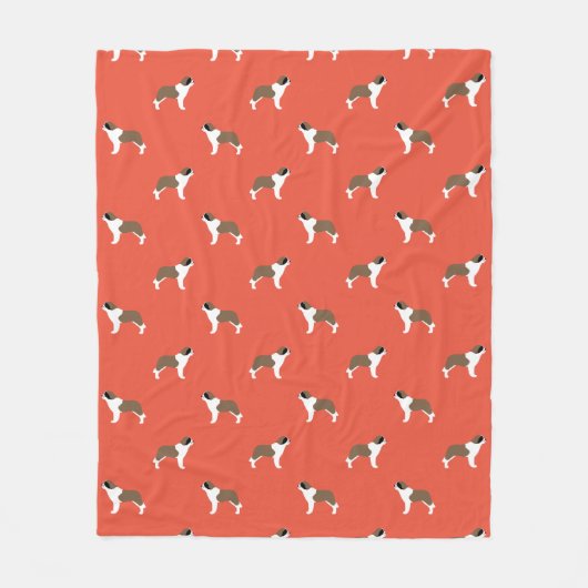 Saint Bernard Dogs Pattern Fleecedecke (Vorderseite)