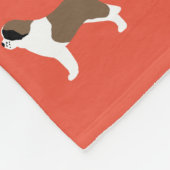 Saint Bernard Dogs Pattern Fleecedecke (Ecke)