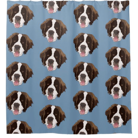 Saint Bernard Duschvorhang (Vorderseite)