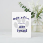 Saint Bernard-Eigentum Postkarte (Stehend Vorderseite)