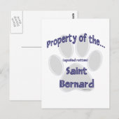 Saint Bernard-Eigentum Postkarte (Vorne/Hinten)