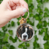 Saint Bernard Face Grosser Premium Schlüsselanhäng Schlüsselanhänger (Hand)