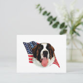 Saint-Bernard-Flagge Postkarte (Stehend Vorderseite)